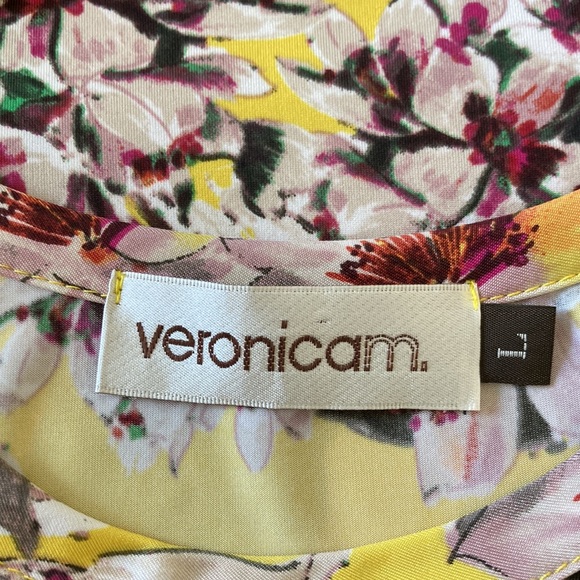UEC Veronica M. Sleeveless Swing Dress Yellow Floral Dress Large - Picture 10 of 12